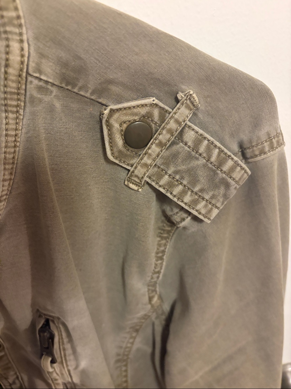 Lucky Brand Olive Utility Jacket with Front Pockets LARGE - Picture 3 of 9